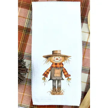 Fall Harvest Scarecrow Plaid Hand Towel