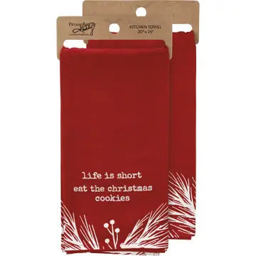 Life Is Short Eat the Cookies Kitchen Towel